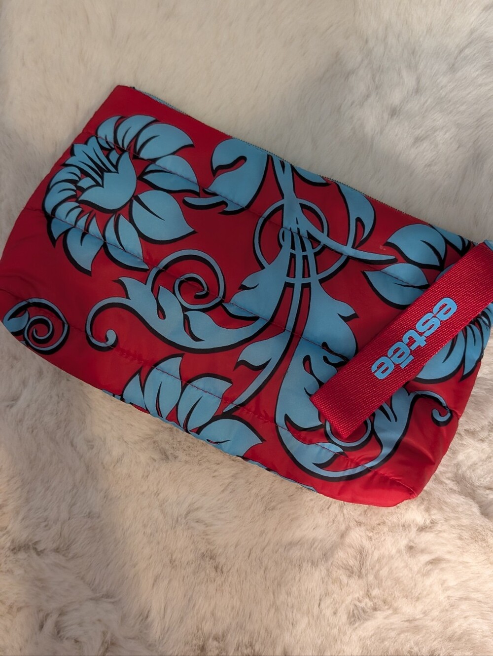 Estee Lauder Floral Wristlet Clutch/ Makeup Bag